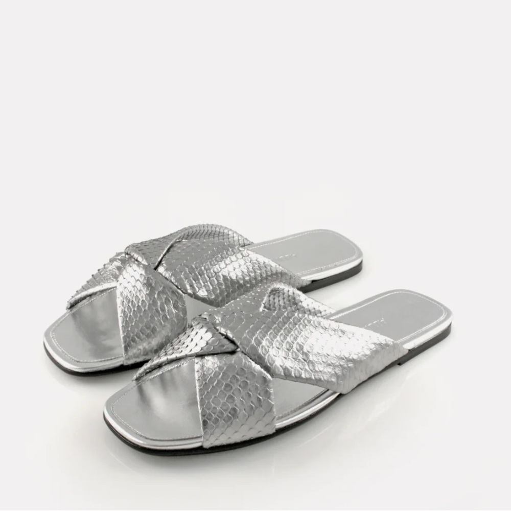 Alumnae Turban Slide Silver Python - image 3